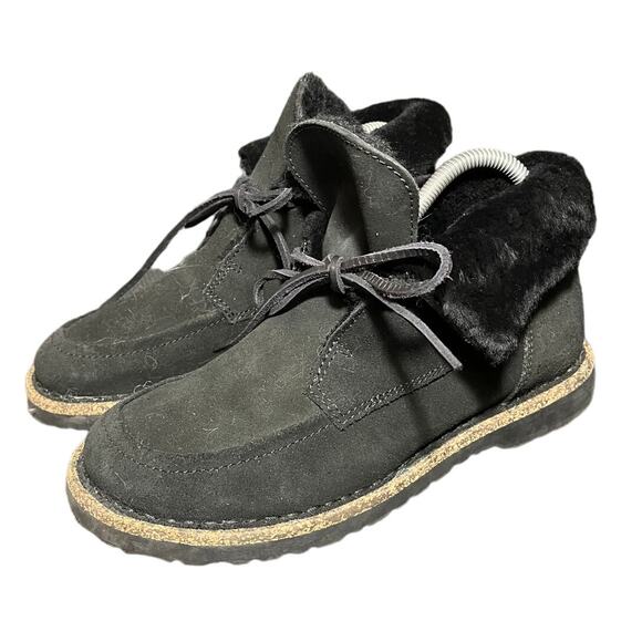 Birkenstock Cabin Core Bakki Black Suede Chukka Boot Women’s Size‎ 38 US 7 - Picture 1 of 7